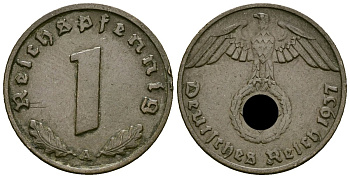 Германия 1 рейхспфенниг 1937 A KM 89 бронза 4173-1111