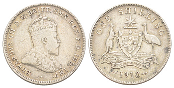 Австралия 1 шиллинг 1910 Эдуард VII (1901-1910) KM 20 серебро 441-1343