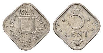 Нидерландские Антильские острова (Нидерландские Антилы) 5 центов 1975 KM 13 медно-никель 4674-856
