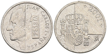 Испания 1 песета 2001 Хуан Карлос I KM 832 алюминий 4567-741