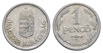 Венгрия 1 пенге 1944 KM 521 алюминий 4646-951