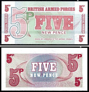 Великобритания 5 новых пенсов 1972 Pick M47 бумага UNC (пресс) 7203-92-1-2