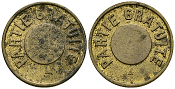 Франция жетон XIX-XX век вход на вечеринку латунь 4166-1335