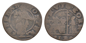 Венеция 1 сольдо 1625-1629 KM 134 серебро 1522-1041