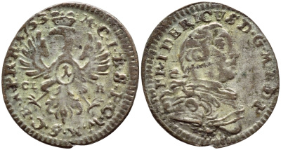 Бранденбург-Байрейт 1 крейцер 1753 Фридрих (1735-1763) KM 192 серебро 1530-344