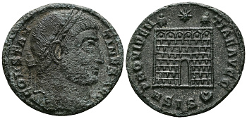 Римская Империя нуммий 324 - 325 Константин I Великий PROVIDENTIAE AVGG Сисция Good Very fine RIC 214 бронза 1073-6-63