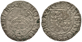 Польша, Эльблонг 1/24 талера (полторак) 1630 (16)30, Густав Адольф, Шведское правление (1626-1636), вес 0,95 гр., городской выпуск KM 11 серебро 1516-1233