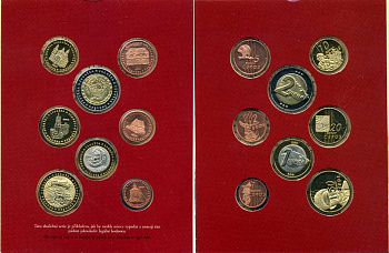 Чехия набор из 8 монет 2004 европробники, в оригинальном картонном буклете 5-6-3-49