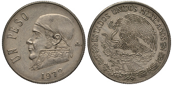 Мексика 1 песо 1972 Хосе Мария Морелос KM 460 медно-никель VF+ 215-913