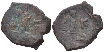 Византийская Империя декануммий 673 - 674 Константин IV Погонат, Константинополь (?) Sear 1183 медь 1073-11-64