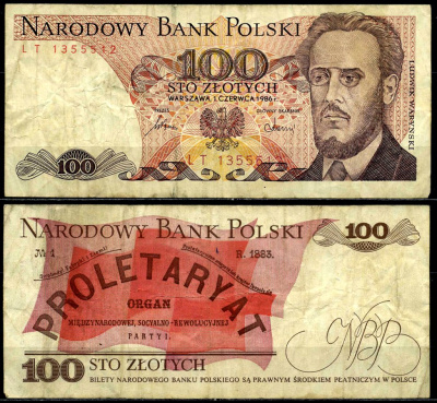 Польша 100 злотых 1986 1 июня 1986, Людвиг-Фаддей Варынский Pick 143е бумага 6287-18-1-2