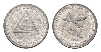 Никарагуа 5 сентаво 1994 KM 80 хромированная сталь UNC 4640-966