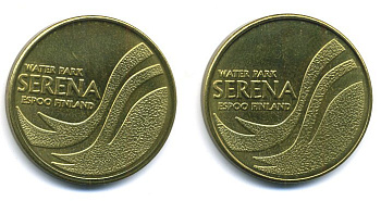 ФИНЛЯНДИЯ ЖЕТОН ВОДНОГО ПАРКА СЕРЕНА 56-617