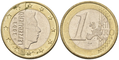 Люксембург 1 евро 2002 Великий Герцог Анри KM 81 биметалл 4148-752