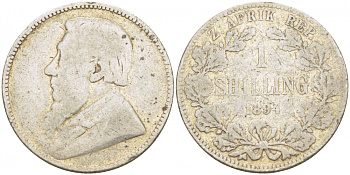 ЮАР 1 ШИЛЛИНГ 1894 ZAR, КРЮГЕР KM 5 серебро 1515-1935