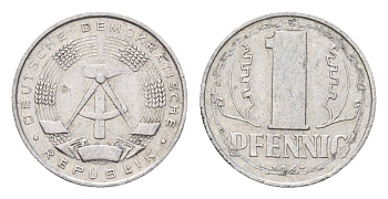 ГДР 1 пфенниг 1963 KM 8.1 алюминий 4617-125