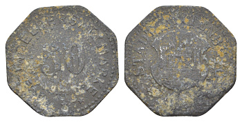 Виттенберг 50 пфеннигов 1917 Funck 605.3, Men18 34513.4 цинк 3459-536