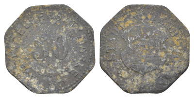 Виттенберг 50 пфеннигов 1917 Funck 605.3, Men18 34513.4 цинк 3459-536