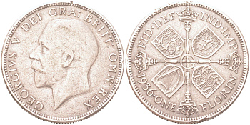 Великобритания 2 шиллинга = 1 флорин 1936 Георг V (1910-1936) KM 834, Spink 4038 серебро 4128-453