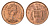 Великобритания 1 пенни 1979 Елизавета II (1952-2022) KM 915, Spink 4237 (B1) бронза UNC 4696-751
