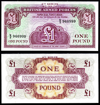 Великобритания 1 фунт ND (1962) для вооруженных сил Pick M36a бумага UNC (пресс) 6278-45-3-2