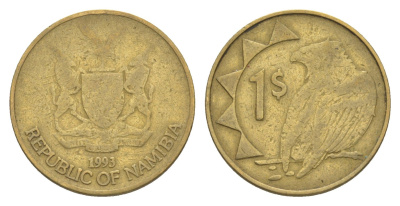 Намибия 1 доллар 1993 орел KM 4 латунь 4614-1132