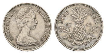Багамские Острова (Багамы) 5 центов 1966 KM 3 медно-никель 4689-1155