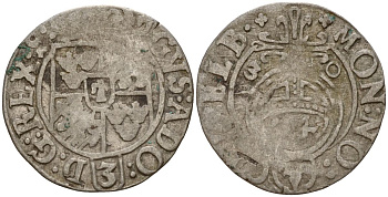 Польша, Эльбинг 3 полкера (1/24 талера) 1630 Густав II Адольф (1621-1632) Kop 9602-9607 серебро 4160-229