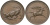 Набор бронзовых французских медалей и медальонов 1810 года. Оригинальный комплект. 0-0-00