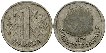 Финляндия 1 марка 1979 KM 49a медно-никель 4167-321