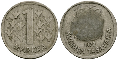 Финляндия 1 марка 1979 KM 49a медно-никель 4167-321