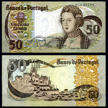 Португалия 50 эскудо 1980 Инфанта донна Мария, Синтра, Manuel Jacinto Nunes & Walter Waldemar Pego Marques Pick 174b(3) бумага 7204-44-1-2