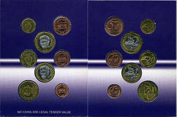 Мадейра набор из 8 монет 2005 европробники, в оригинальном картонном буклете, тираж 7000 экз.    00-00