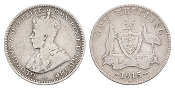 Австралия 1 шиллинг 1915 H, Георг V (1910-1936) KM 26 серебро 1518-914