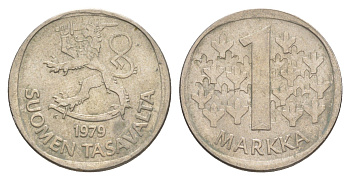 Финляндия 1 марка 1979 KM 49a медно-никель 4648-544