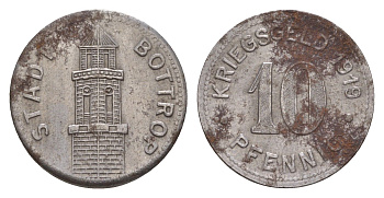 Боттроп 10 пфеннигов 1919 Funck 54.5, Men05 3327.1, Men18 4247.1 железо 4659-338