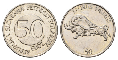 Словения 50 толаров 2003 KM 52 медно-никель 4703-137