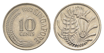 Сингапур 10 центов 1982 KM 3 медно-никель 4640-568