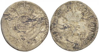 Вюртемберг 3 крейцера 1802 Фридрих (1797-1803) KM 477, AKS 13 серебро 3896-711