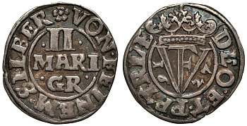 БРАУНШВЕЙГ-ВОЛЬФЕНБЮТТЕЛЬ 2 МАРИЕНГРОША 1627 Welter 1113 серебро 413-3412