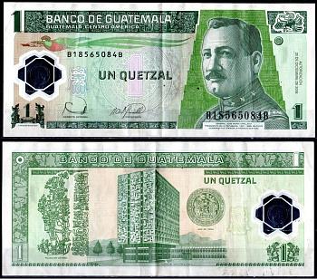 Гватемала 1 кетсаль 2006 Pick 109 пластик 3295-84-1-2