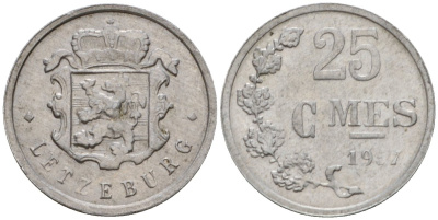 Люксембург 25 сантимов 1957 Шарлотта (1918-1964) KM 45a.1 алюминий 4532-1126