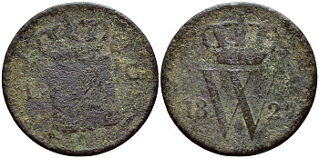 НИДЕРЛАНДЫ 1 ЦЕНТ 1827 KM 47 медь 4382-1053