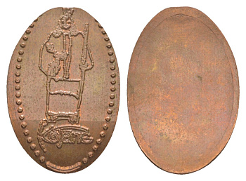 США жетон размер 28x19 мм медь 4629-551