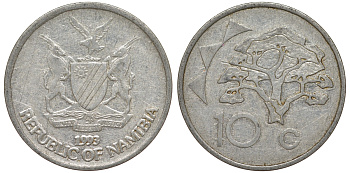 Намибия 10 центов 1998 дерево KM 2 никелированная сталь 4163-922