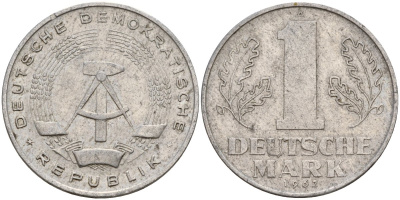 ГДР 1 марка 1962 A KM 13 алюминий 181-332