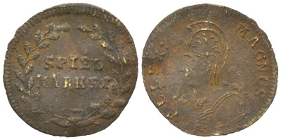 Нюрнберг жетон "Минерва" ND (1814) вес 0,35 гр, диаметр 15 мм 4615-762