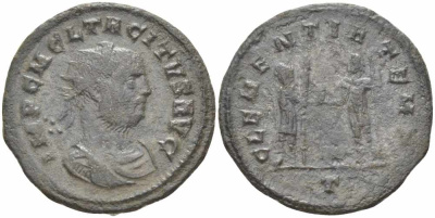 Римская Империя аврелианиан 276 Тацит CLEMENTIA TEMP Кизик Very fine LV 2423 бронза 1073-16-96