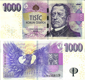 ЧЕХИЯ 1000 КРОН 2008 ФРАНТИШЕК ПАЛАЦКИЙ, ЧЕШСКИЙ ФИЛОСОВ И ИСТОРИК (1798-1876) Pick 25b бумага aUNC 000-00-00