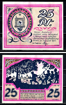 Гюстен (Анхальт) 25 пфеннигов 1921 7556-72-1-2